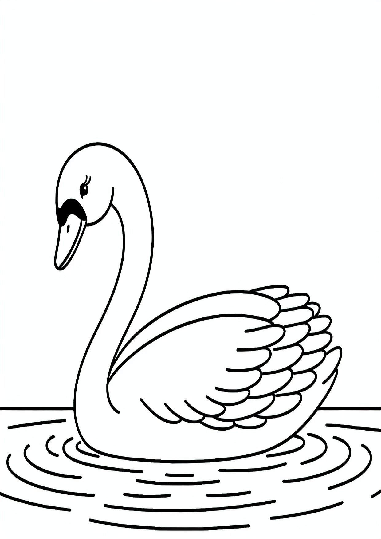 Gulbė sklandanti vandeniu