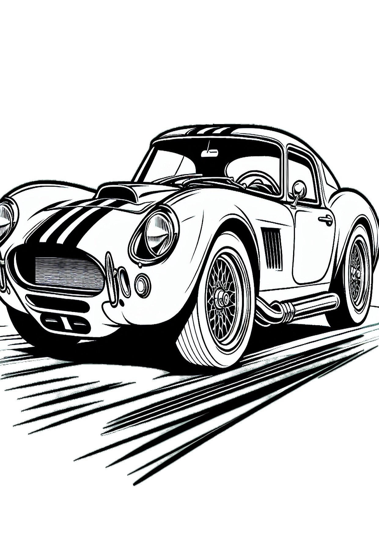 Klasikinis sportinis automobilis kelyje