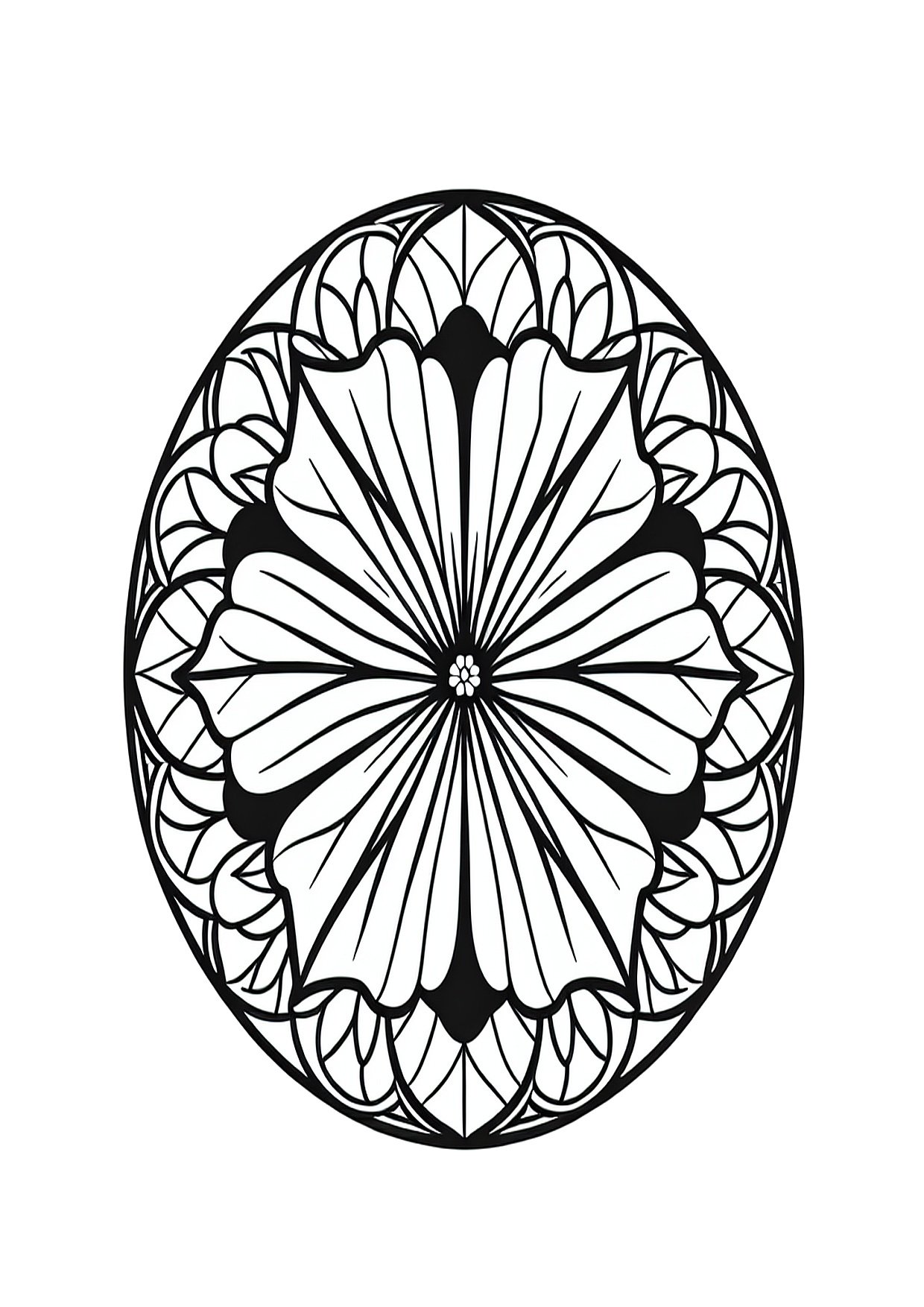 Petunija mandala stiliumi