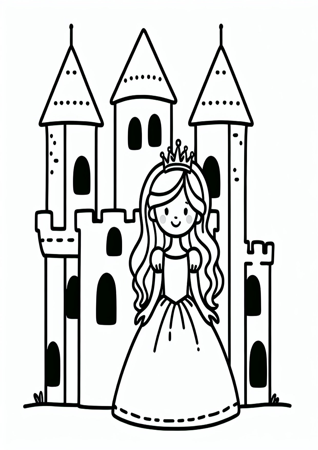 Princesė pilies bokšte