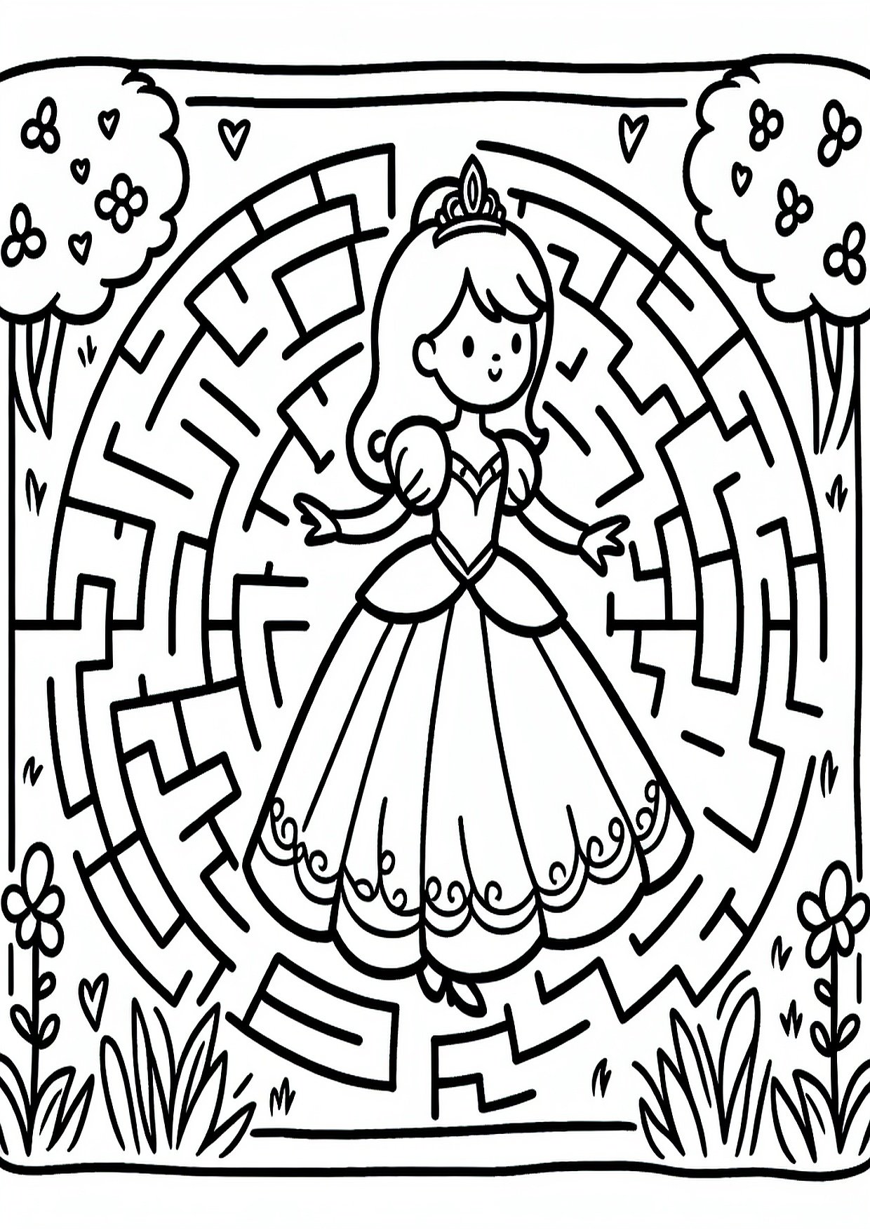 Princesė sodo labirinte