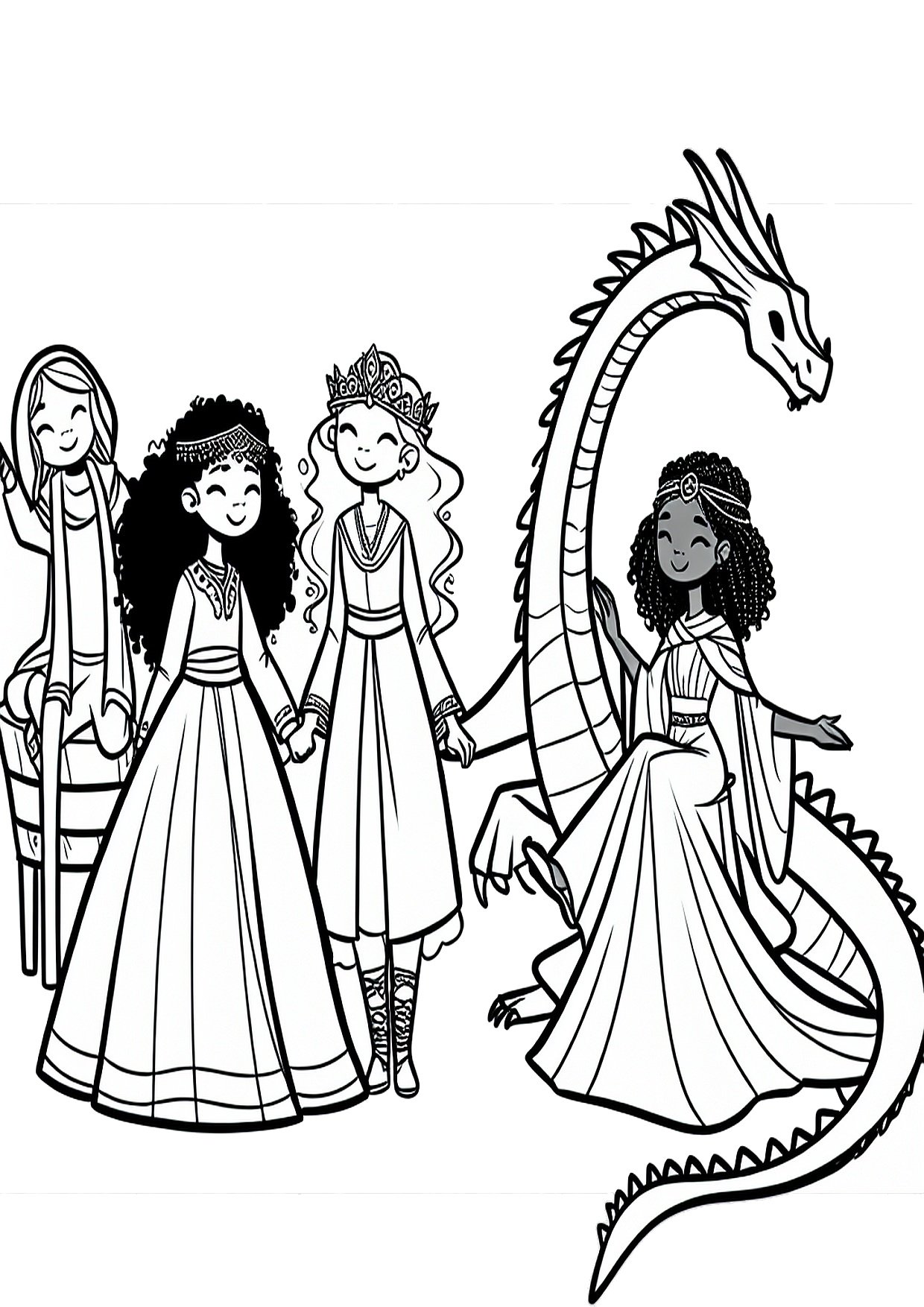 Princesė su draugu drakonu
