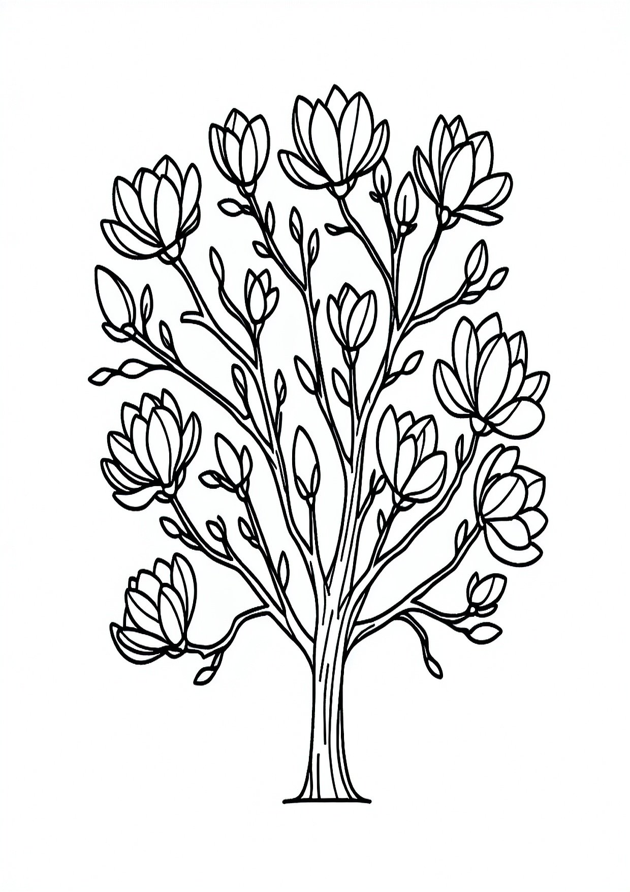Žydinti magnolija